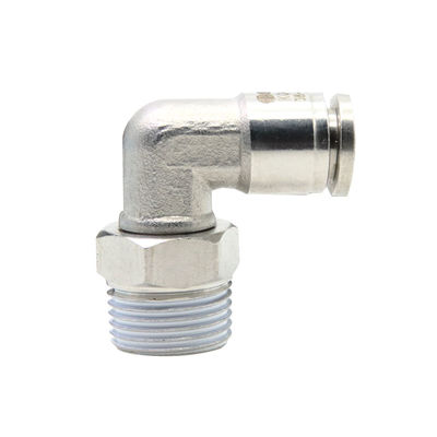 فشرده سازی لوله های پنوماتیک SUS 316L 90 درجه زاویه راست لوله مشترک KQG2L06-01S