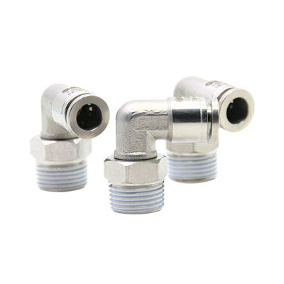 فشرده سازی لوله های پنوماتیک SUS 316L 90 درجه زاویه راست لوله مشترک KQG2L06-01S