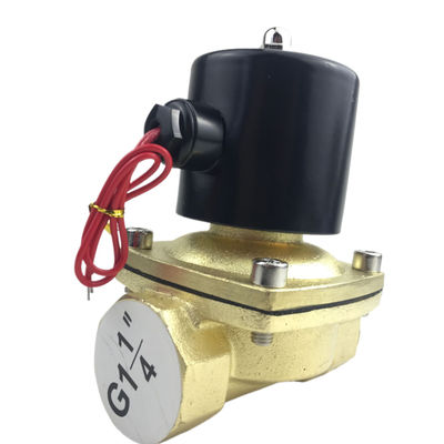 2W350-35 1 1/4 اینچ خالص مس سولناید شیر آب شیر هوا به طور معمول بسته NC