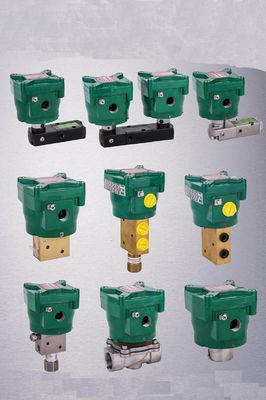 NF8551B402MO-24VDC 1/4 اینچ Asco 4 Way Solenoid Valve 2 PSI حداقل عملکرد