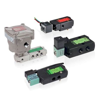 ASCO NF8551B402MO-24VDC Numatics Pilot Operated Solenoid Valve-3/2 - 5/2 از این نوع دستگاه ها استفاده می شود.