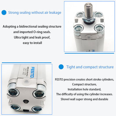 G1/8 ADVU-100 Pneumatic Piston Rod Actuator در آلیاژ آلومینیوم