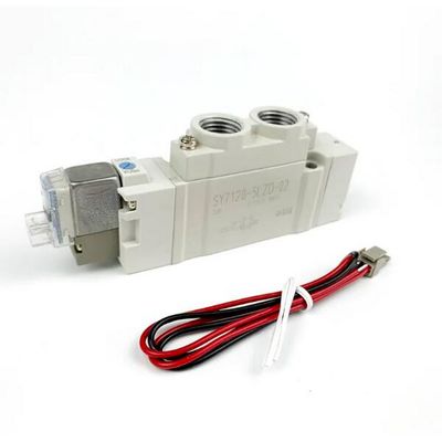 SY5420-6LZD-C8 DC12V SMC دریچه سولینوئید پنوماتیک 3 موقعیت مرکز خروجی