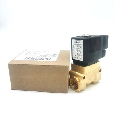 دریچه الکترومغناطیسی 00126223 Burkert AC220V 8W بدن دریچه فولاد ضد زنگ 0 ~ 10bar 6014 C به طور معمول بسته شده G1/8 2.0 سوراخ جریان