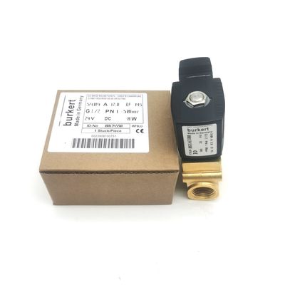 بورکرت 00132865 AC24V شیر سولناید مستقیم عمل G1/8 6014 C به طور معمول بسته 0 ~ 25bar 3/2 راه بدن مس