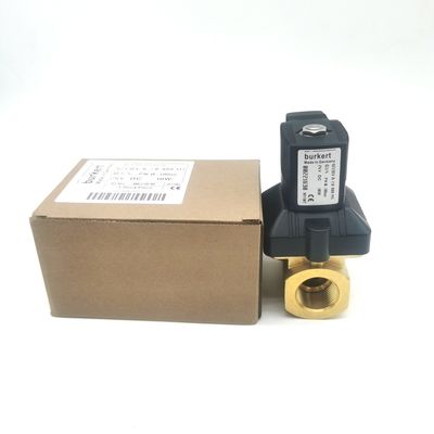 BURKERT 20022979 نوع فلنج اتصال صفحه پایین مستقیم عمل 2/2 به طور معمول بسته FKM مهر و موم بدن شیر مس 24VDC