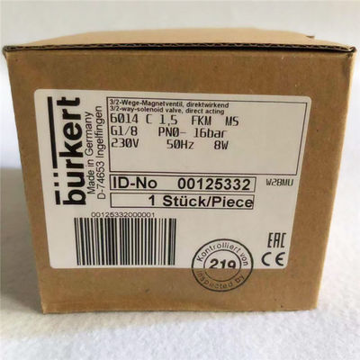 NBR Seal Brass Body Burkert Solenoid Control Valve 00125332 6014 با استفاده از دستگاه کنترل برق