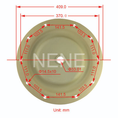 کیت تعمیر دیافراگم اینگرسول رند 3 اینچ 96475-A 96476-T 666300-9C9-C 666300-EEB-C سانتوپرین PTFE