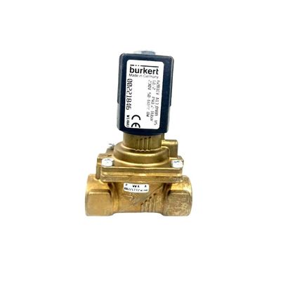 شیر الکترومغناطیسی برکرت 00309022 FKM مهر G1/2 2/2 به طور معمول باز 12 سوراخ جریان DC24V 8W 1-32bar