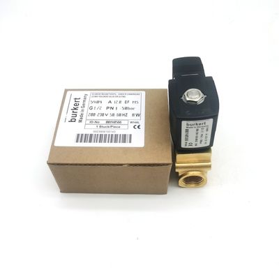 دریچه سولینوئید صنعتی 00085337 G1 1/4 2/2 به طور معمول بسته 32 سوراخ جریان FKM (فلوئور لاستیک) بسته شدن بدن دریچه مس AC24V 8W 1-25bar