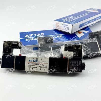 AIRTAC 4V230C-06 دریچه سولینوئید DC24 220VAC 5 راه 3 موقعیت آلیومینیوم