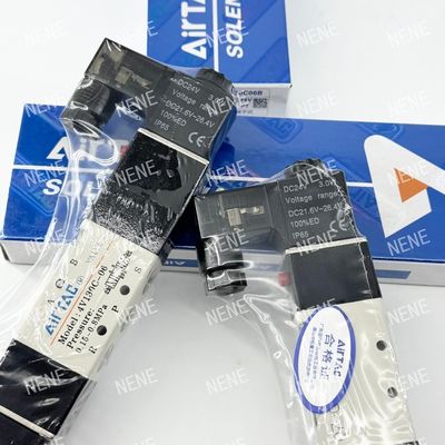 5 راه 3 موقعیت 4V130E-06 هوا مایع AIRTAC شیر سولینوئید با بدن آلومینیوم آلیاژ