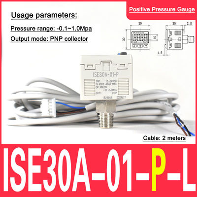 ISE30A-01-P ISE30A-01-P-L گیج فشار دیجیتال SMC فشار مثبت نوع P