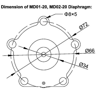دیافراگم TH-5820-B MD01-20 MD02-20 برای شیر پالس 3/4 اینچی Taeha TH-4820-B TH-5825-B TH-5820-C TH-4820-C