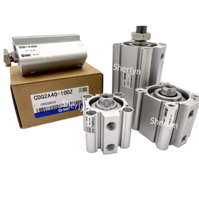 SMC CQ2A12-5D CQ2 Standard Cylinder, 12 mm Cylinder Bore, 5 mm L Stroke, Double Acting Cylinder Action, Tapped Both Ends Mounting