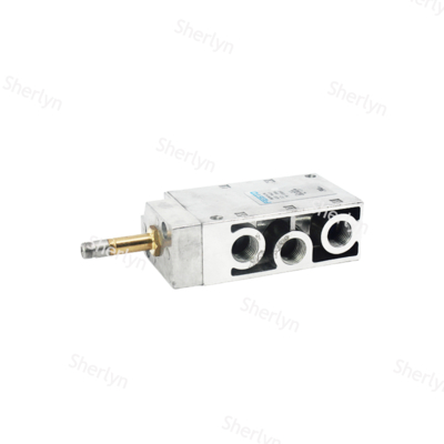 درگاه کاری پنوماتیکی G1/4، شیر 5/2 تک‌فشارۀ مکانیکی MFH-5-1/4 برای کاربردهای پنوماتیکی بادوام و چندمنظوره