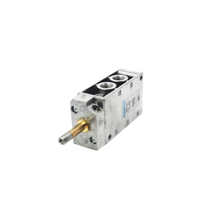 درگاه کاری پنوماتیکی G1/4، شیر 5/2 تک‌فشارۀ مکانیکی MFH-5-1/4 برای کاربردهای پنوماتیکی بادوام و چندمنظوره