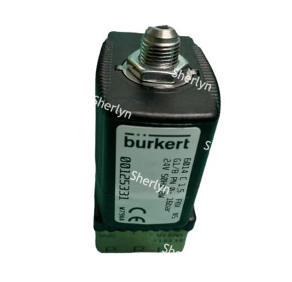 G1/8 Burkert Solenoid Valve 00125331 6014 C Normally Closed AC24V 0~16bar 3/2 Way Brass Body