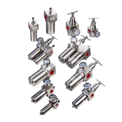 فیلتر فولاد ضد زنگ SF200 1/4 " اندازه رشته تنظیم کننده فیلتر پنوماتیک روغن