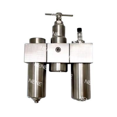 SFSRSL200 مجموعه سه‌گانه استیل ضد زنگ SUS316 فیلتر رگولاتور روان‌کننده پنوماتیک G1/4 تنظیم فشار