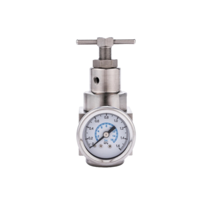 SR400 3/8 اینچ 1/2 اینچ اندازه رزوه ای فیلتر پنوماتیک رگولاتور روان کننده شیر تنظیم فشار استیل ضد زنگ