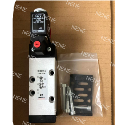 شیر برقی CAMOZZI 951-000-P11-23-G7J، استاندارد ISO5599-1، سایز 1، 5/2 راه، دو بوبین، 230 ولت AC، 3.5VA