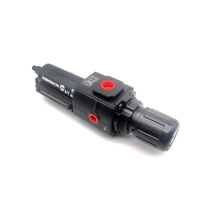 فیلتر/رگولاتور Norgren B72G-2AK-QW2-RMG با اندازه 1/4 اینچ PTF، تخلیه دستی، 25 میکرون، 5-150 PSI، سری B72G