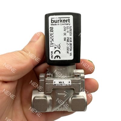 00322535/00322536/00322537 Port Size G1/4 Burkert Valve 2/2 Normally Closed 10.0 Flow Hole FKM Sealed Stainless Steel Valve Body