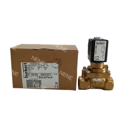 شیر سولناید الکتریکی 00221860 Burkert 6281 نوع G1 1/4 2/2 به طور معمول بسته شده 25.0 سوراخ جریان NBR مهر و موم شده بدن شیر مس AC24V