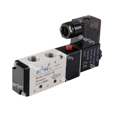 شیر برقی AIRTAC DC24V، شیر معکوس دو موقعیتی پنج راهه با درجه حفاظت محفظه IP65