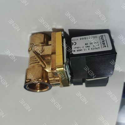 FKM Seal Solenoid Valve BURKERT Type 6281 00221869 G3/8 Port 2/2 به طور معمول بسته شده بدن مس 13.0 سوراخ AC24V 8W 0.2-16bar 0 تا +120 °C