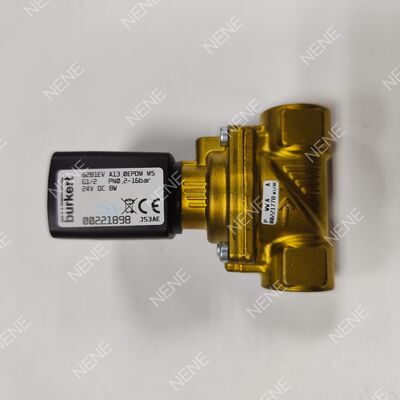 AC220V دمای بالا FKM مهر و موم Solenoid Valve BURKERT نوع 6281 00221876 G3/4 2/2 NC بدن مس 13.0 سوراخ 8W 0.2-16bar 0 ~ + 120°C