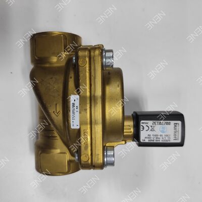AC24V کار دمای بالا دریچه بزرگ Solenoid Valve BURKERT نوع 6281 00221881 G1 2/2 NC بدن مسی FKM مهر 20.0 جریان دریچه 8W 0.2-16bar 0 تا +120 °C