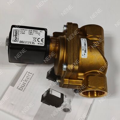 AC24V دمای بالا FKM مهر و موم Solenoid Valve BURKERT نوع 6281 00221878 G3/4 2/2 NC بدن مسی 20.0 سوراخ 8W 0.2-16bar 0 ~ + 120°C