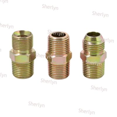 ۲ امتیاز برای دهانه تخت اتصال سیم فولاد کربن گالوانیزه لوله روغن با رزوه خارجی با قطر متغیر اتصال لوله بریتانیایی نوع A