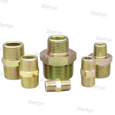 ۲ امتیاز برای دهانه تخت اتصال سیم فولاد کربن گالوانیزه لوله روغن با رزوه خارجی با قطر متغیر اتصال لوله بریتانیایی نوع A