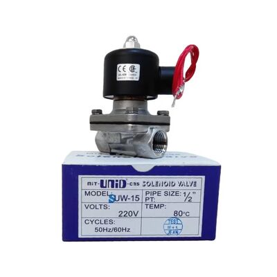 دریچه سولینوئید UNID SUW-15 فولاد ضد زنگ 316 دریچه سولینوئید بخار دریچه بخار دریچه آب