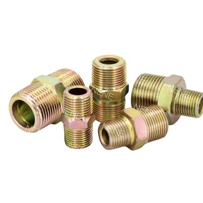 3/4 اینچ BSP Thread Standard Flat Mouth Fittings لوله های پنوماتیک فولاد کربن گالوانیزه