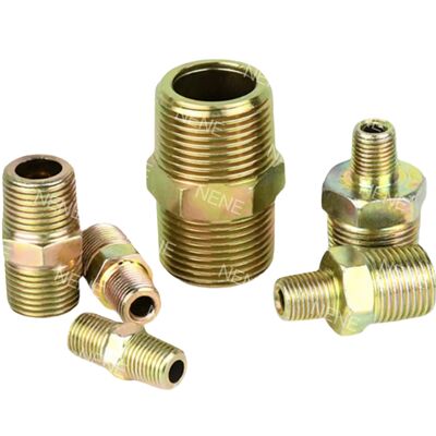 3/4 اینچ BSP Thread Standard Flat Mouth Fittings لوله های پنوماتیک فولاد کربن گالوانیزه
