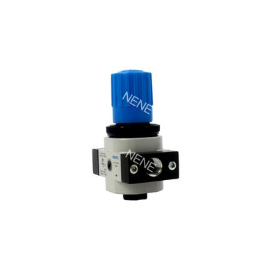 رگولاتور فشار آلیاژ روی Festo LR-1/4-D-MINI-MPA 8002275 با گیج MPA G1/4 0.5-12 بار 1500 لیتر در دقیقه دیافراگم با عملکرد مستقیم و دستگیره چرخشی قفل شونده
