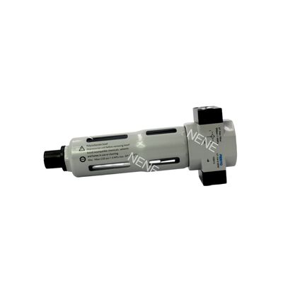 رگولاتور فیلتر آلیاژ روی با گیج، تخلیه دستی G3/8، 0.5-12 بار، Festo LFR-3/8-D-MINI-MPA 8002296، فیلتر 40 میکرومتر