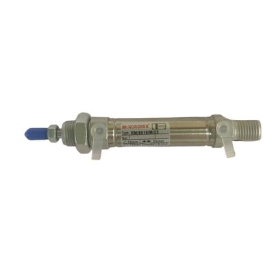 سیلندر پنوماتیک دو طرفه نورگرن RM/8010/20 با قطر 10 میلی‌متر و کورس 20 میلی‌متر با پیستون مغناطیسی