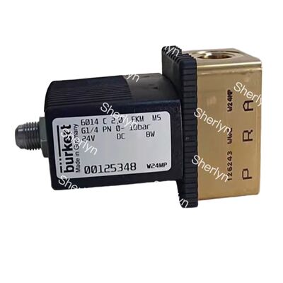 شیر برقی 2/2 راهه نرمال بسته با عملکرد مستقیم، Burkert 6013 00126092، رزوه G1/8، اوریفیس 3.0 میلی‌متر، بدنه برنجی، آب‌بند FKM، 24 ولت AC 8 وات، 0-10 بار