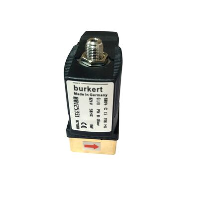 شیر برقی NC 2/2 مستقیم، 00125304، پورت G1/4 اینچ، اوریفیس 3.0، شیر برنجی با آب‌بند FKM، توان صنعتی 220 ولت AC، فشار کاری 10 بار
