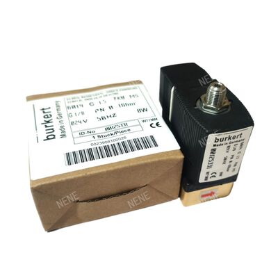 شیر برقی NC 2/2 مستقیم، 00125304، پورت G1/4 اینچ، اوریفیس 3.0، شیر برنجی با آب‌بند FKM، توان صنعتی 220 ولت AC، فشار کاری 10 بار