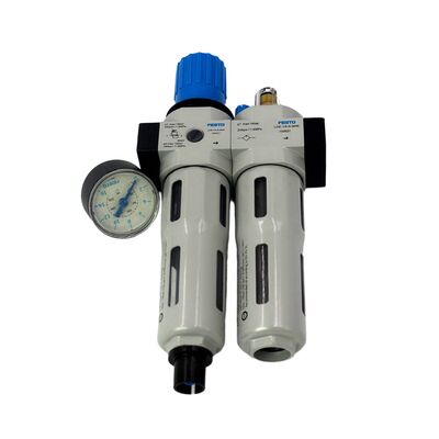 FRC-3/8-D-7-MINI 162756 Festo Service Unit G3/8 40μm Manual Drain 0.5-7bar With Pressure Gauge Zinc Alloy