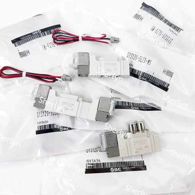 قطب الکترومغناطیسی کامپکت M5 Port DC12V Pilot Solenoid Valve SMC SY3120-6LZD-M5 قدرت کم برای توزیع SMT