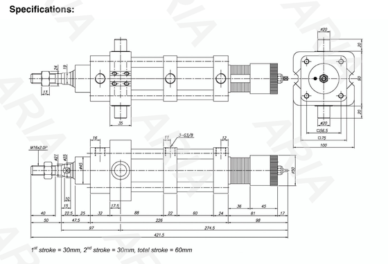 NNFA063/0050/0010TC(S) ISO 6432 استاندارد بین المللی ASCO Solenoid Valve سری NNS دو بار عمل می کند