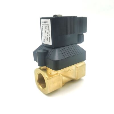 DC24V 8W Burkert اصلی 00221630 6213 NC دریچه دیافراگم، G3/4 رشته داخلی 20 سوراخ جریان NBR گاسکت، خانه مسی برای -10 °C ~ 80 °C سیستم لوله 0-10bar