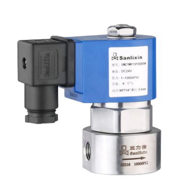 2 راه NC H4S005B01-AC-220 فولاد ضد زنگ 316 1/8' اندازه پورت 220VAC شیر سولینوئید با فشار بالا